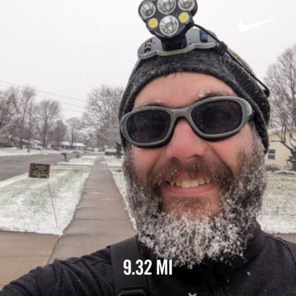 Another Saturday Long Run Ice Beard